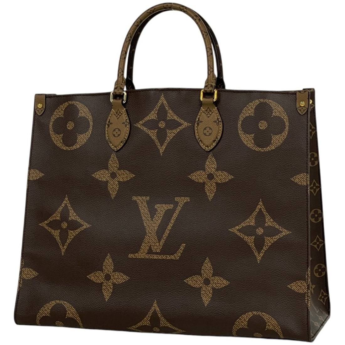 Louis Vuitton OnTheGo GM 2-Way Shoulder Bag, Monogram Giant Tote Reverse Brown, M45320, Women's: --- Catalog ---Category: SizeSize (HxWxD): 32cm x 41cm x 17cm / 12.59'' x 16.14'' x 6.69''Category: DesignType: Shoulder bag, Tote bagColor: BrownGender: WomenMaterial: Monogram Reverse Category: Gene