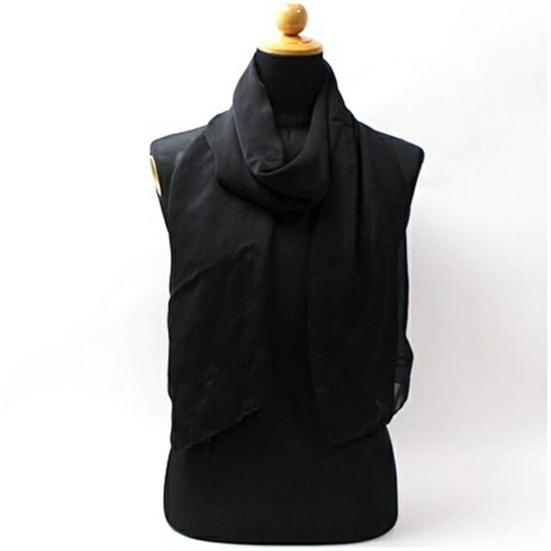 Gucci Silk Rectangular Scarf/Stole/Muffler, Black, GUCCI, Women's (1 of 11)