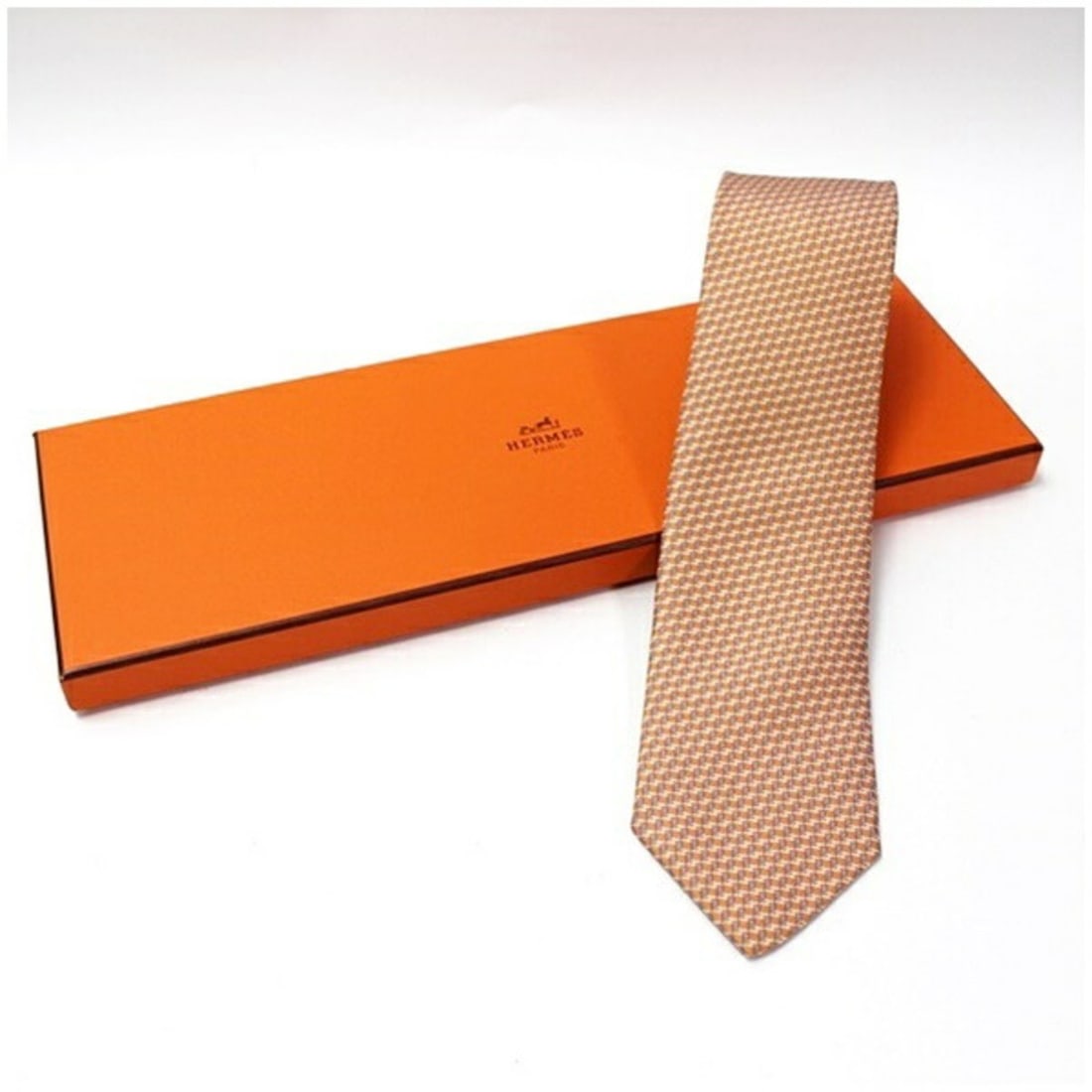 Hermes Silk Tie, H Pattern, HERMES Men's (1 of 8)
