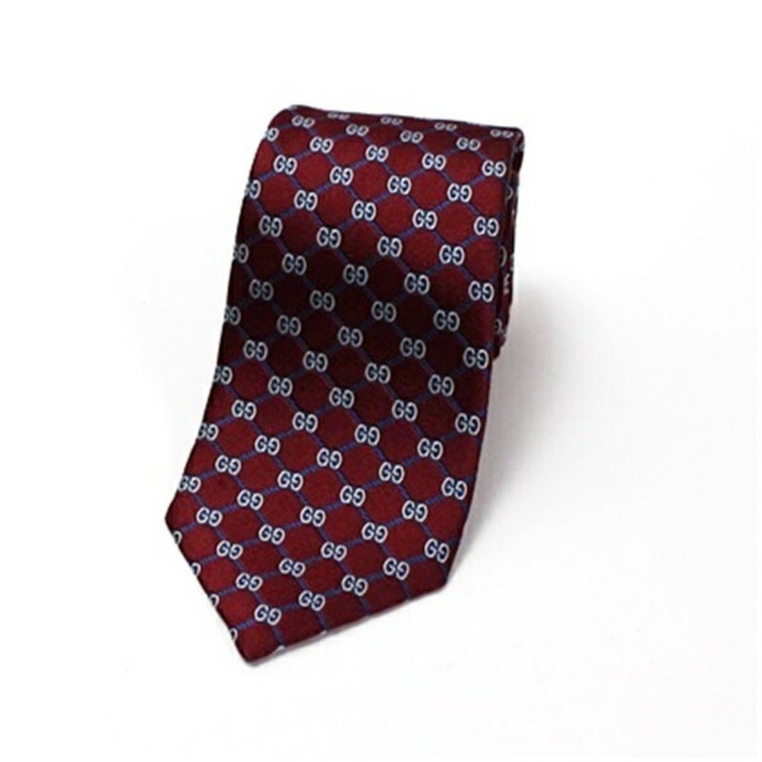 Gucci Silk Tie GG Pattern Check GUCCI Men's: --- Catalog ---Category: SizeWidth: 7.5cm / 2.95''Category: DesignType: CravatColor: Blue, Red color, WhiteGender: MenMaterial: Silk Category: GeneralBrand: Gucci--- Item List ---Section: ConditionRan
