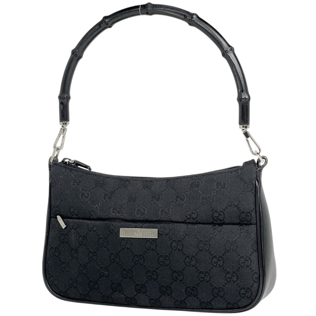 Gucci GG pattern shoulder bag, handbag, bamboo canvas, black, 0013865, women's.: --- Catalog ---Category: SizeSize (HxWxD): 16cm x 27cm x 6.5cm / 6.29'' x 10.62'' x 2.55''Category: DesignType: Handbag, Shoulder bagColor: BlackGender: WomenMaterial: GG canvas , Leather Category: