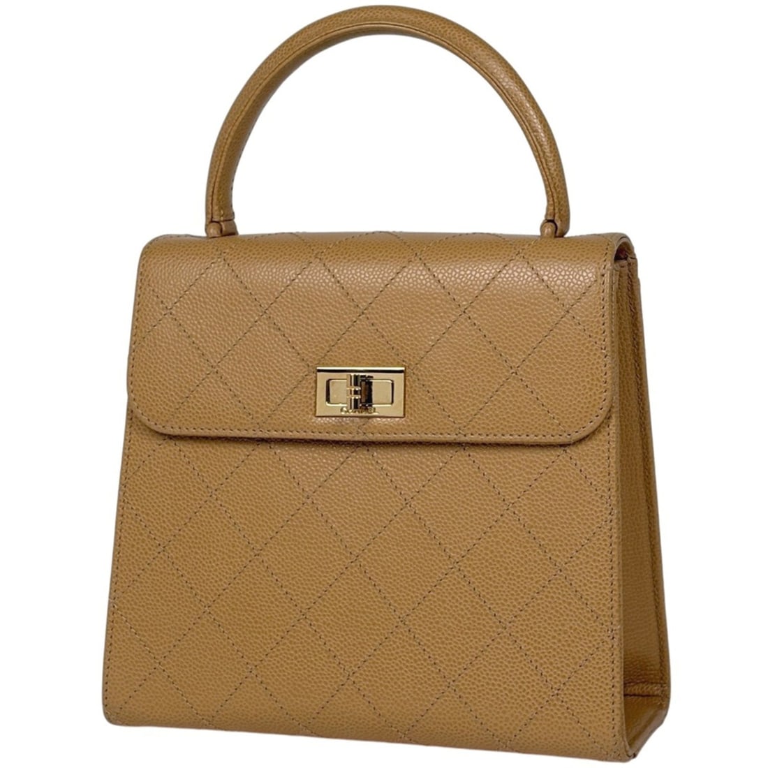 Chanel 2.55 Line Handbag, Tote Bag, Logo Caviar Leather, Beige, Women's: --- Catalog ---Category: SizeSize (HxWxD): 20cm x 22.5cm x 9.5cm / 7.87'' x 8.85'' x 3.74''Category: DesignType: HandbagColor: BeigeGender: WomenMaterial: Grained Calfskin Category: GeneralBrand: