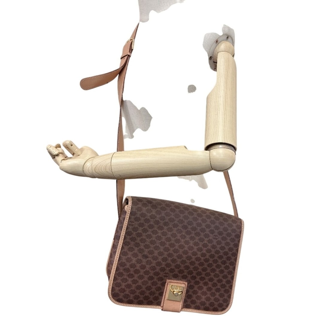 CELINE Macadam Shoulder Bag, Brown - 10