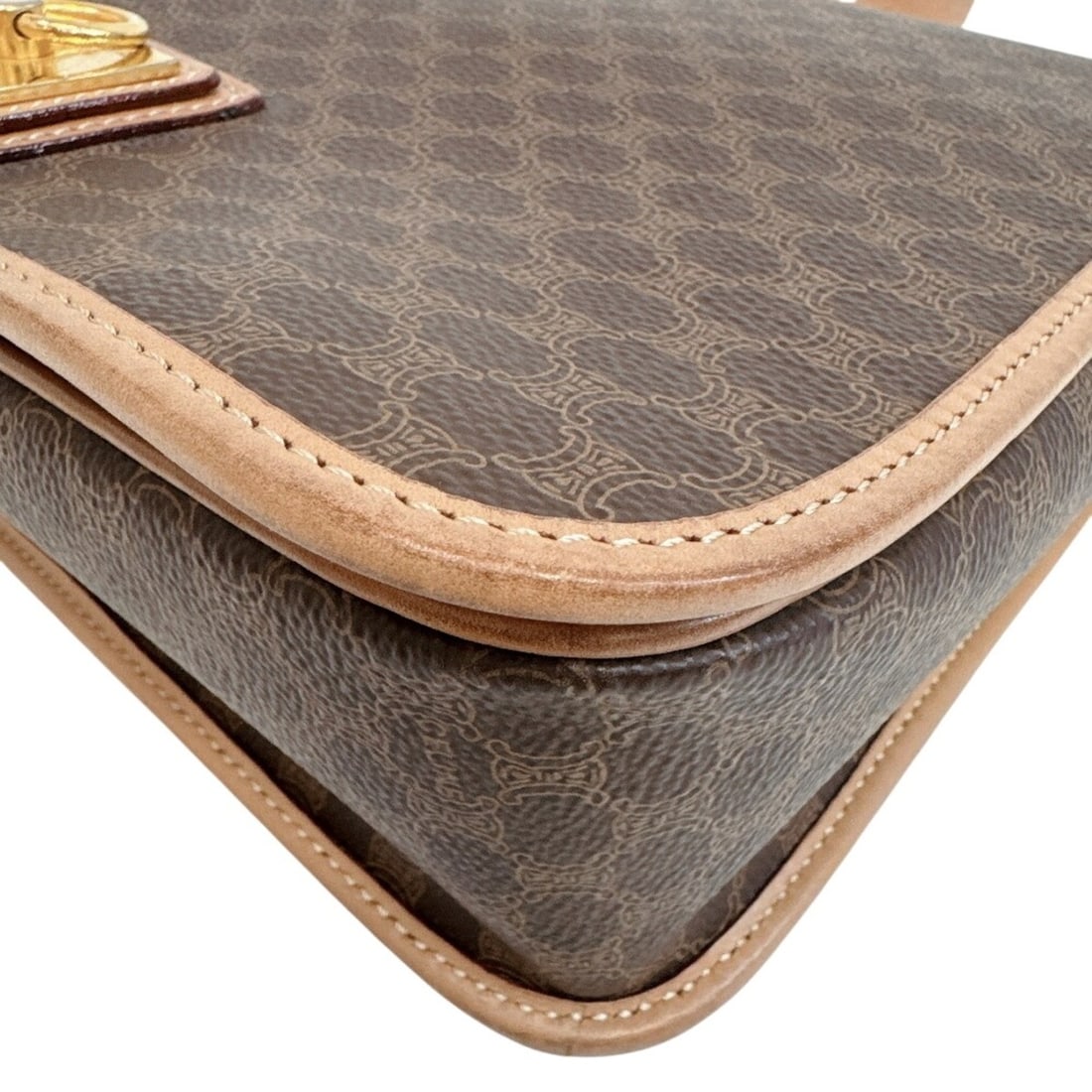 CELINE Macadam Shoulder Bag, Brown - 5