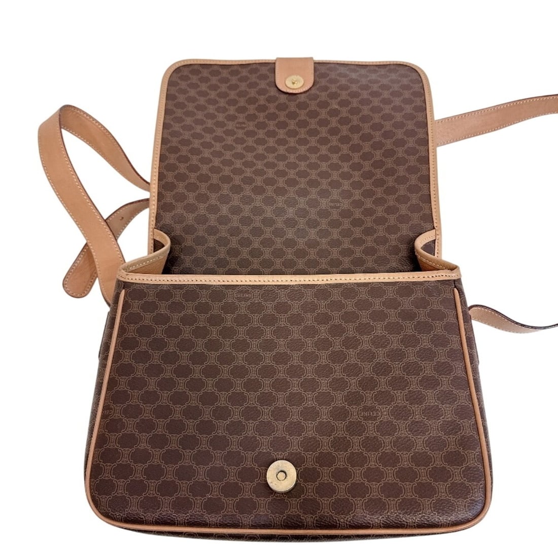 CELINE Macadam Shoulder Bag, Brown - 6