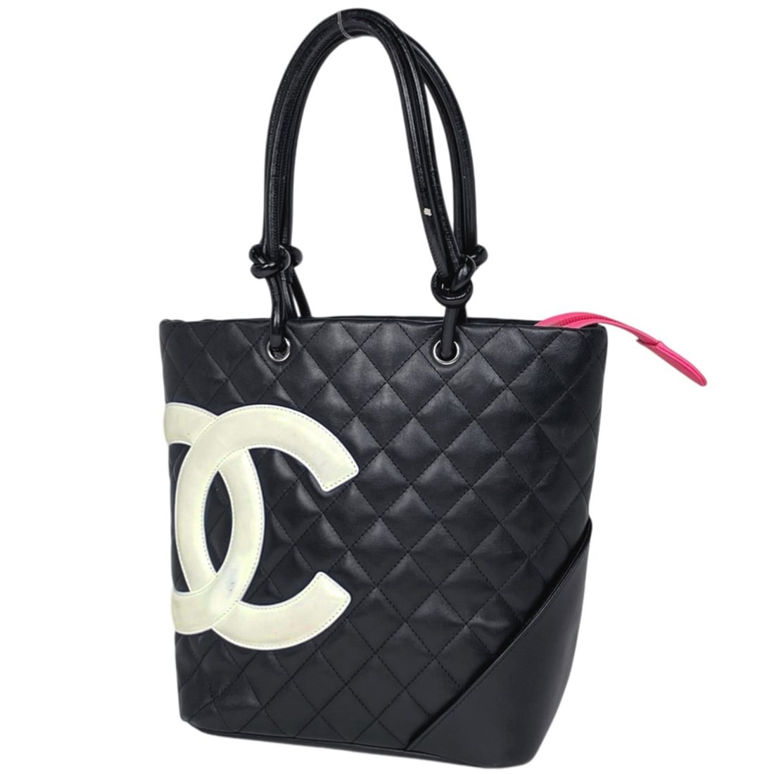 Chanel Cambon Line Medium Tote Bag, Coco Mark, Leather, Black, A25167, Women's: --- Catalog ---Category: SizeSize (HxWxD): 25cm x 20cm x 11.5cm / 9.84'' x 7.87'' x 4.52''Category: DesignType: Handbag, Tote bagColor: BlackGender: WomenMaterial: Leather Category: GeneralMPN: A25167