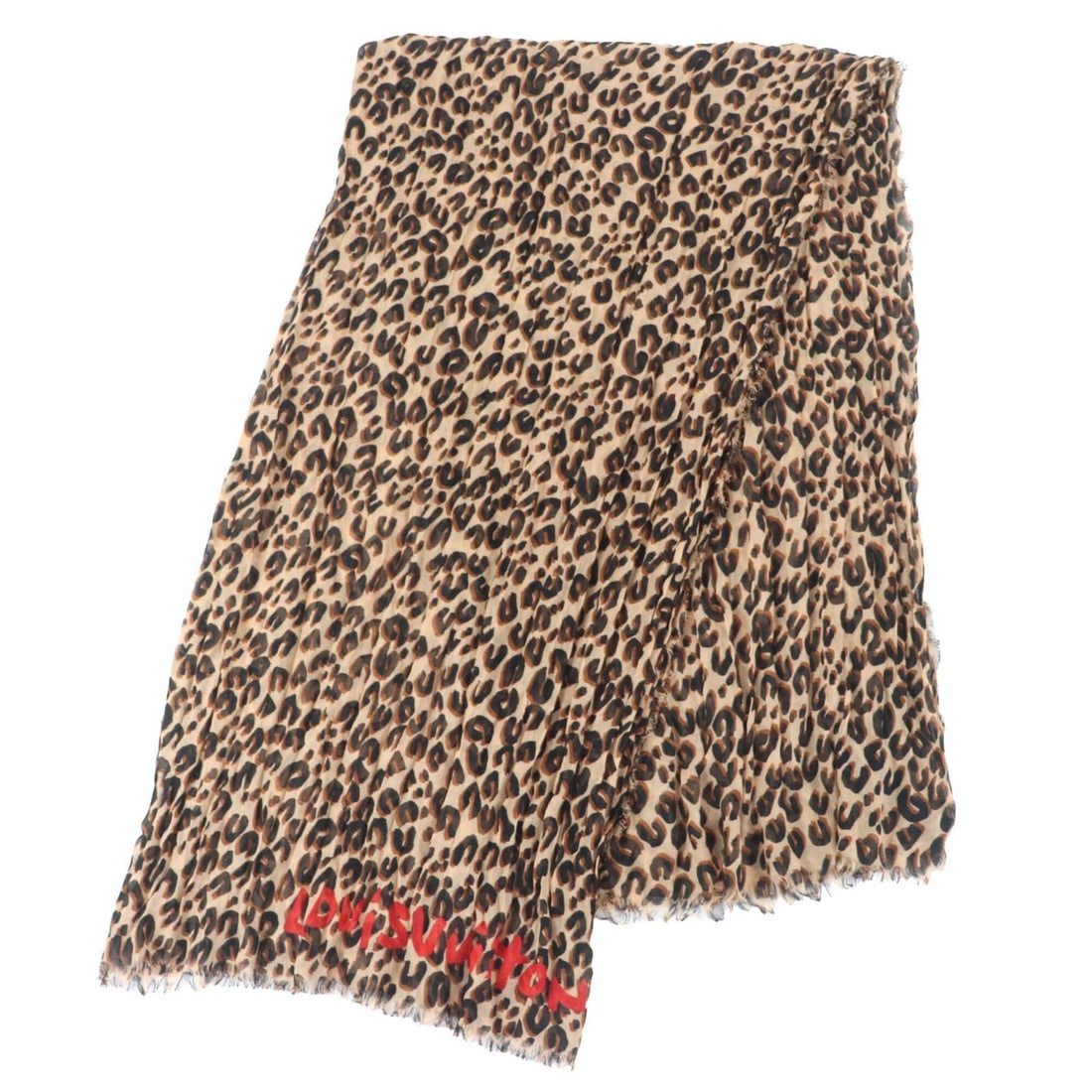 LOUIS VUITTON (Louis Vuitton) 2023 Model M79566 Cashmere Silk Logo Leopard Print Large Stole, Brown,: --- Catalog ---Category: SizeSize (LxW): 1.9m x 1.08m / 74.8'' x 42.51''Category: DesignType: StoleColor: BrownGender: WomenMaterial: Cashmere 70%, Silk 30%Category: GeneralBrand: Louis VuittonCountry