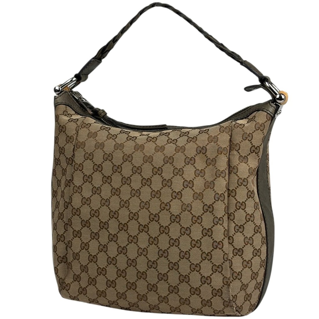 Gucci GG pattern shoulder bag, bamboo canvas, beige/green, 257090, women's.: --- Catalog ---Category: SizeSize (HxWxD): 32cm x 29cm x 13.5cm / 12.59'' x 11.41'' x 5.31''Category: DesignType: Shoulder bagColor: Beige, GreenGender: WomenMaterial: GG canvas , Leather Category: Ge