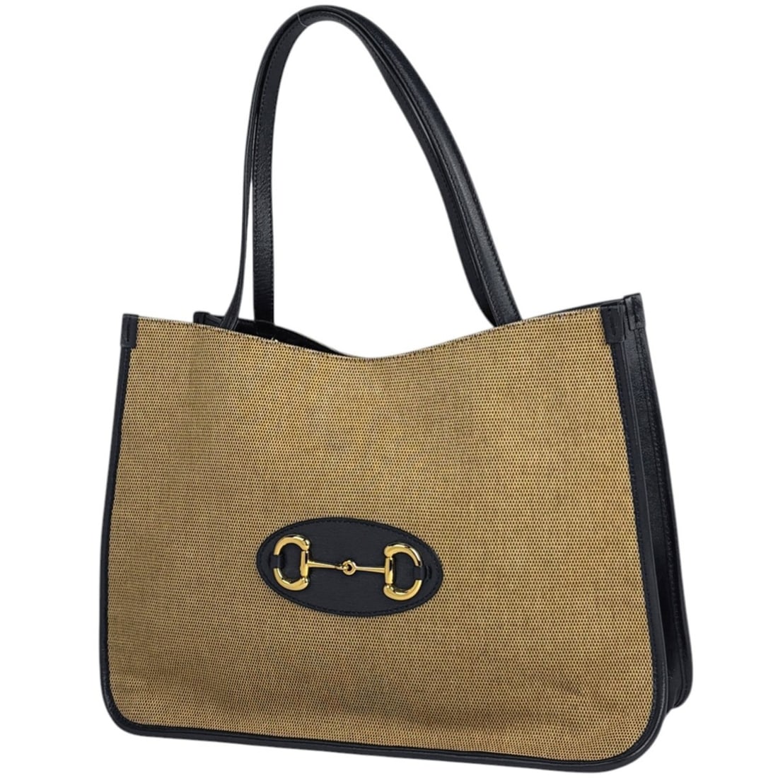 Gucci Horsebit Tote Bag Shoulder Canvas Navy Beige 623694 Women's: --- Catalog ---Category: SizeSize (HxWxD): 28cm x 37cm x 14cm / 11.02'' x 14.56'' x 5.51''Category: DesignType: Shoulder bag, Tote bagColor: Beige, NavyGender: WomenMaterial: Canvas , Leather Category