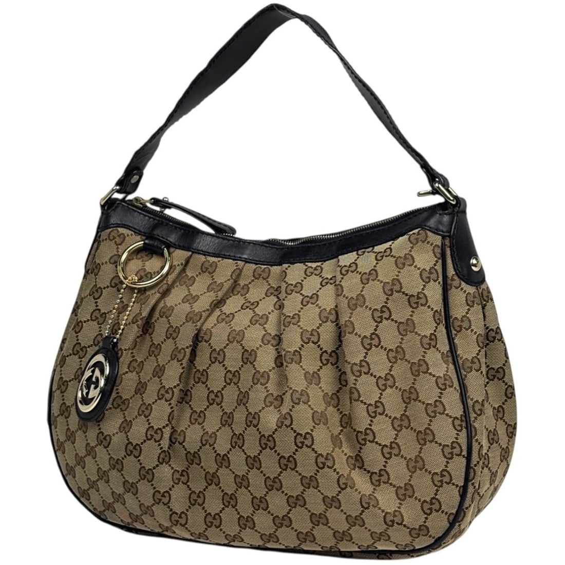 Gucci GG pattern Sukey shoulder bag, handbag, one-shoulder canvas, brown/black, 232955, women's.: --- Catalog ---Category: SizeSize (HxWxD): 28cm x 32cm x 9.5cm / 11.02'' x 12.59'' x 3.74''Category: DesignType: Handbag, Shoulder bagColor: Black, BrownGender: WomenMaterial: GG canvas , Leather Cate