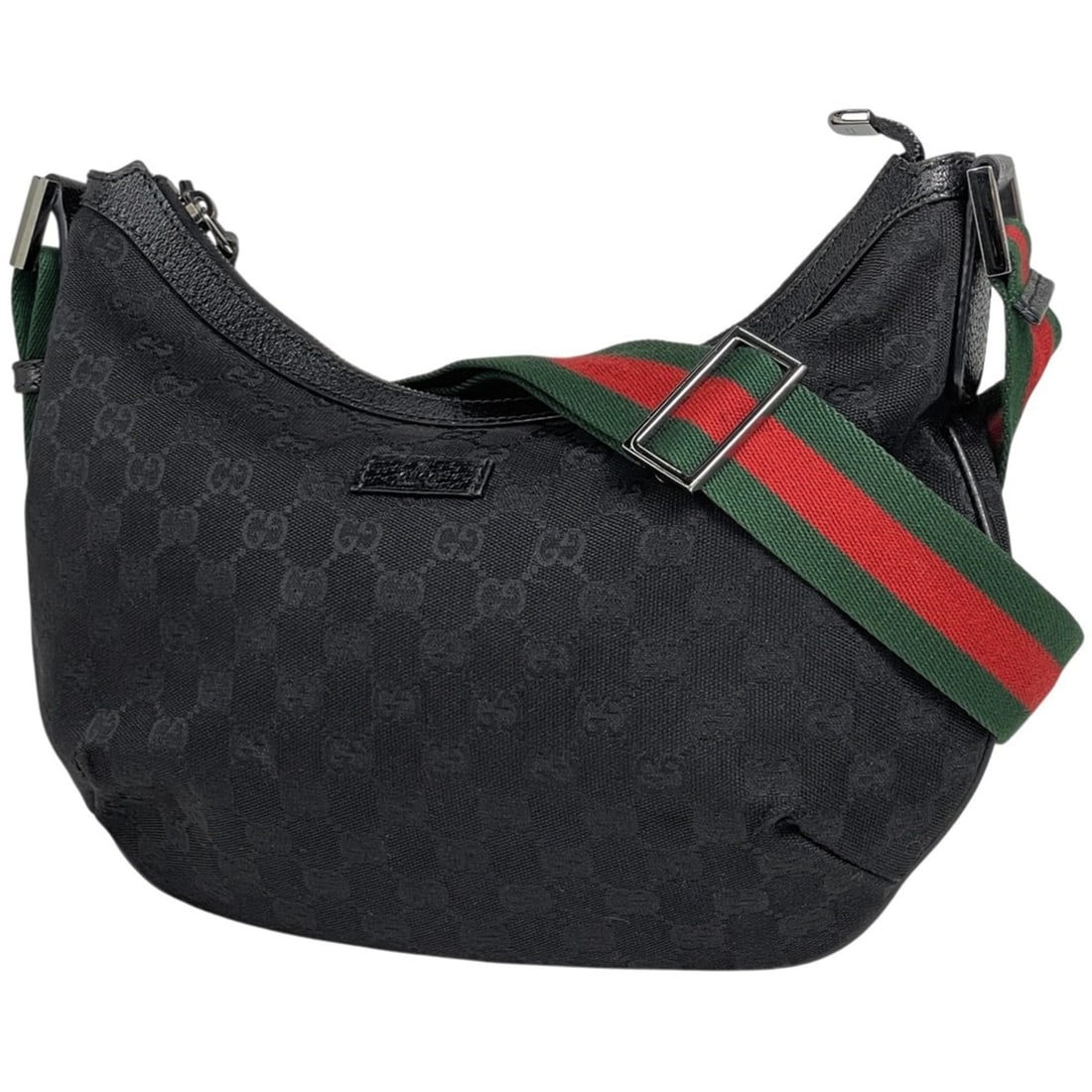 Gucci GG pattern shoulder bag, Sherry Line Web canvas, black, 181092, women's.: --- Catalog ---Category: SizeSize (HxWxD): 21cm x 33cm x 5cm / 8.26'' x 12.99'' x 1.96''Category: DesignType: Shoulder bagColor: BlackGender: WomenMaterial: GG canvas Category: GeneralLine: Sherry Lin