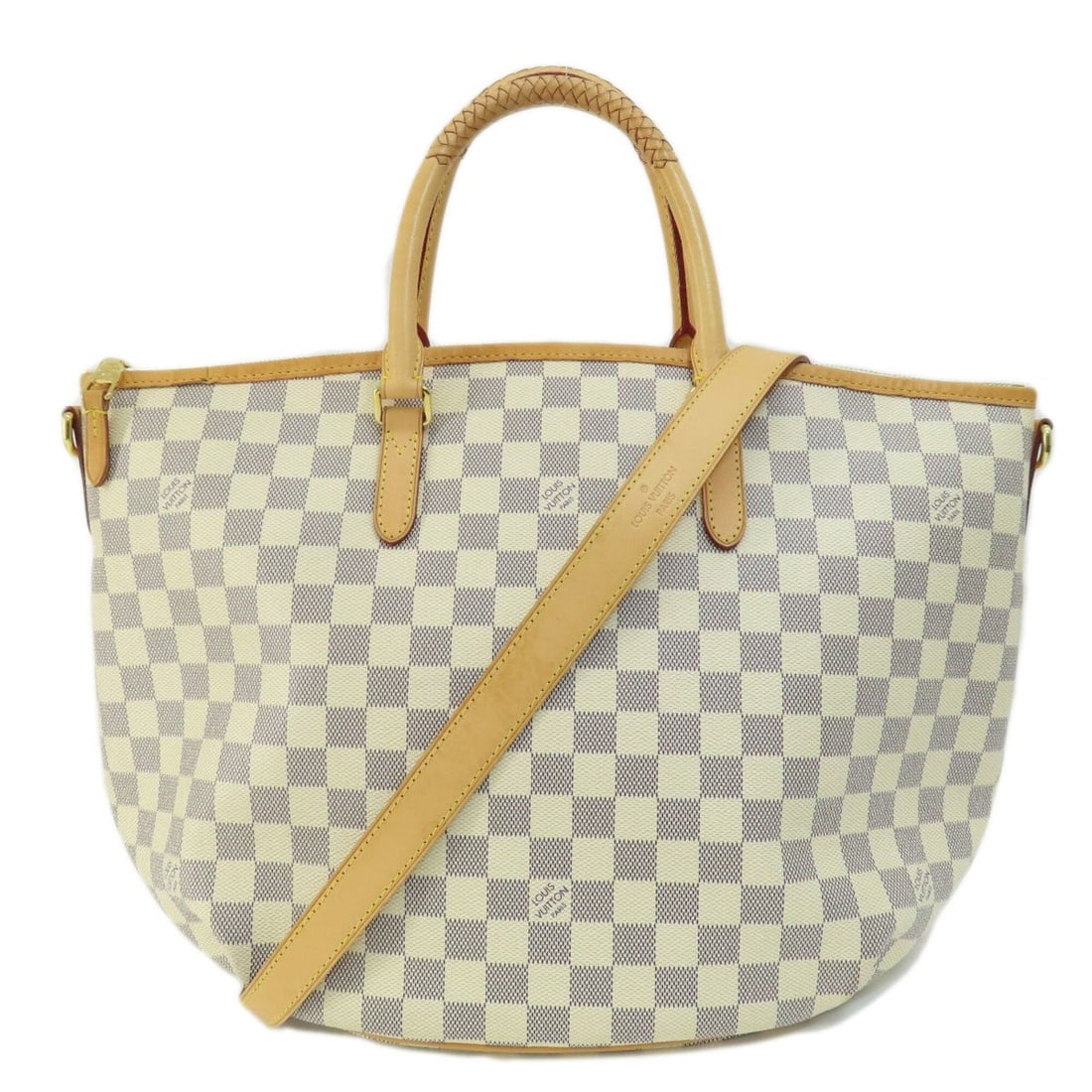 Louis Vuitton N48252 Riviera MM Tote Bag, Damier Canvas, Women's LOUIS VUITTON: --- Catalog ---Category: SizeSize (HxWxD): 30cm x 42cm x 18cm / 11.81'' x 16.53'' x 7.08''Category: DesignType: Tote bagColor: Azur, Damier CanvasGender: WomenMaterial: Damier Canvas Category: General