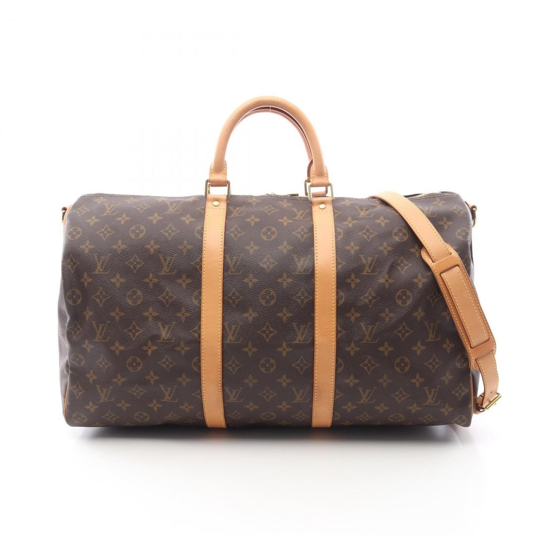 Louis Vuitton Keepall Bandouliere 50 Boston Bag, Handbag, Coated Canvas and Leather, Monogram, Men's: --- Catalog ---Category: SizeSize (HxWxD): 30cm x 50cm x 22cm / 11.81'' x 19.68'' x 8.66''Category: DesignType: Boston bag, HandbagColor: Brown, MonogramGender: Men,WomenMaterial: Coated canvas , Leat