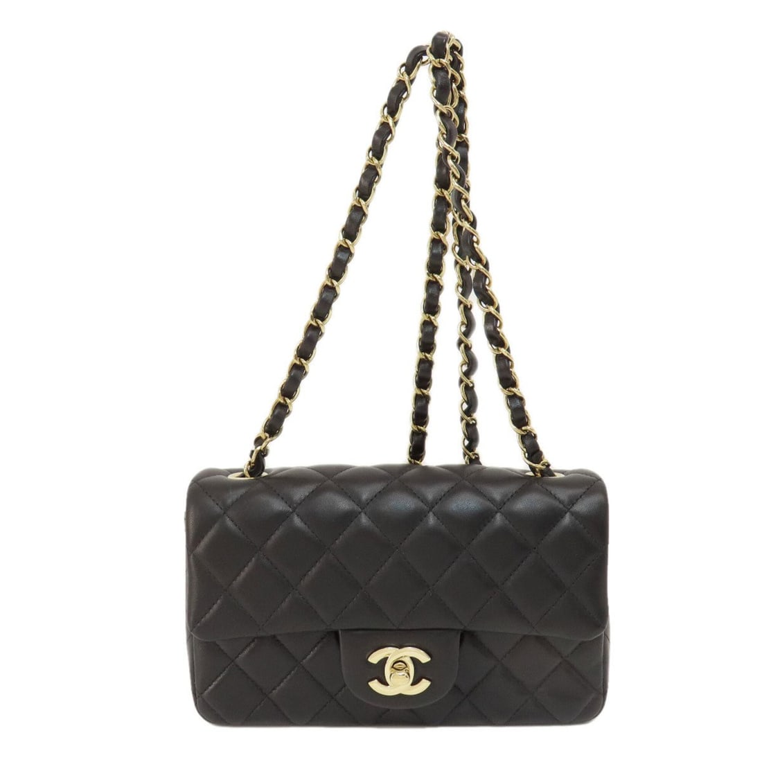 Chanel Chain Shoulder Bag, Matelassé, Gold Hardware, Lambskin, Women's. (1 of 20)