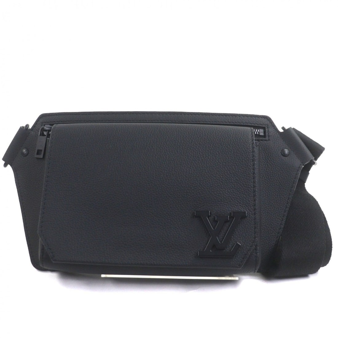 LOUIS VUITTON M57081 Leather Noir LV Aerogram Takeoff Sling Body Bag with Box and Dust Bag, Made in (1 of 16)