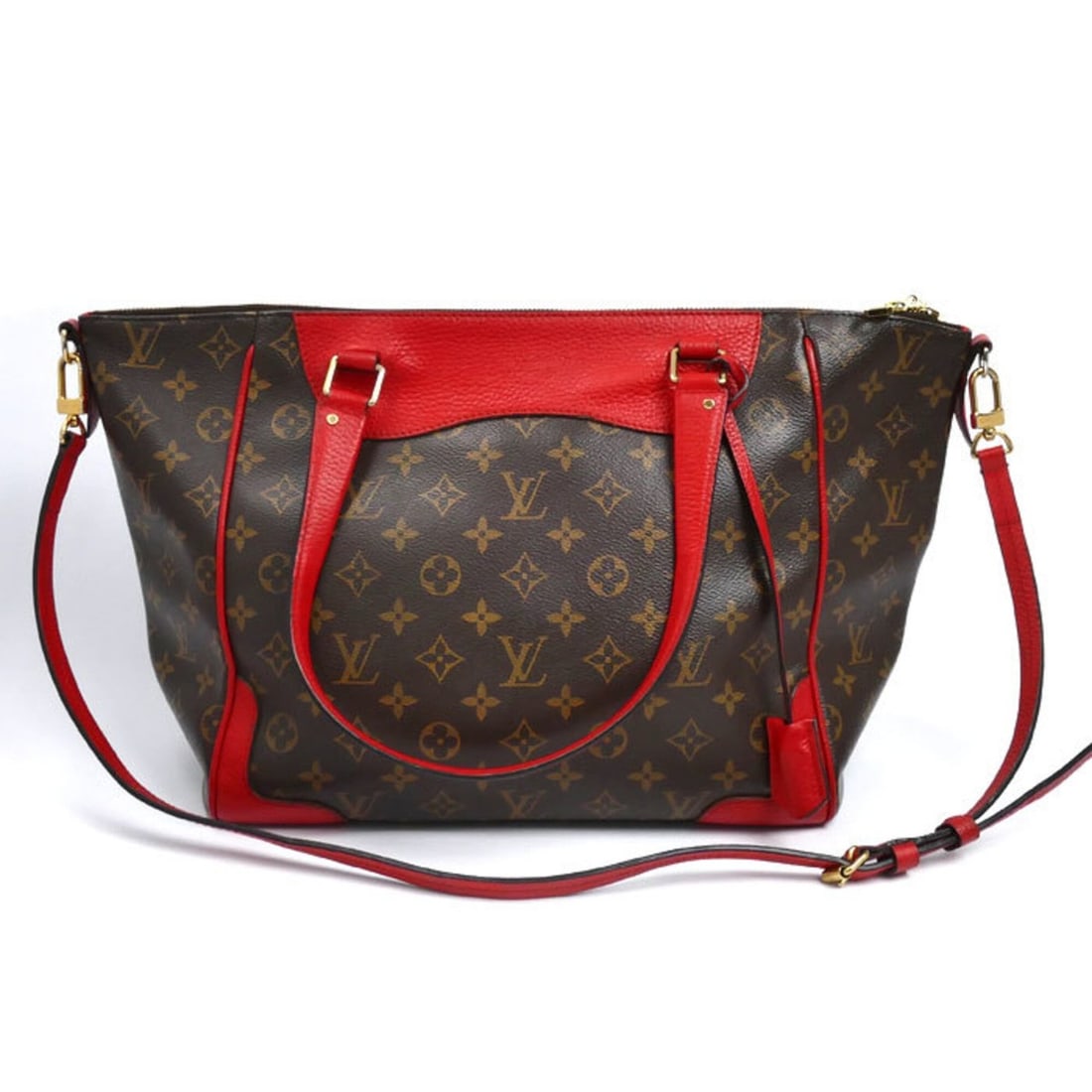 LOUIS VUITTON Estrella MM Tote Bag, Monogram Brown/Red, M51193, Women's: --- Catalog ---Category: SizeSize (HxWxD): 27cm x 45cm x 15cm / 10.62'' x 17.71'' x 5.9''Category: DesignType: Tote bagColor: Brown, Red colorGender: WomenMaterial: Monogram Category: GeneralMPN: M511