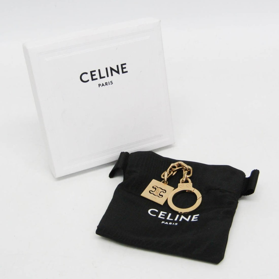 Celine Triomphe Keyring (Gold) - 2