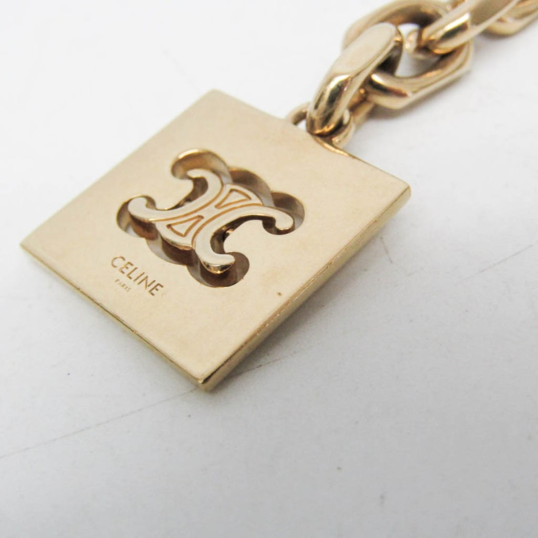 Celine Triomphe Keyring (Gold) - 4