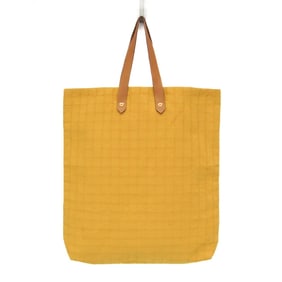 Hermes Ahmedabad GM Men,Women Cotton,Leather Tote Bag Yellow
