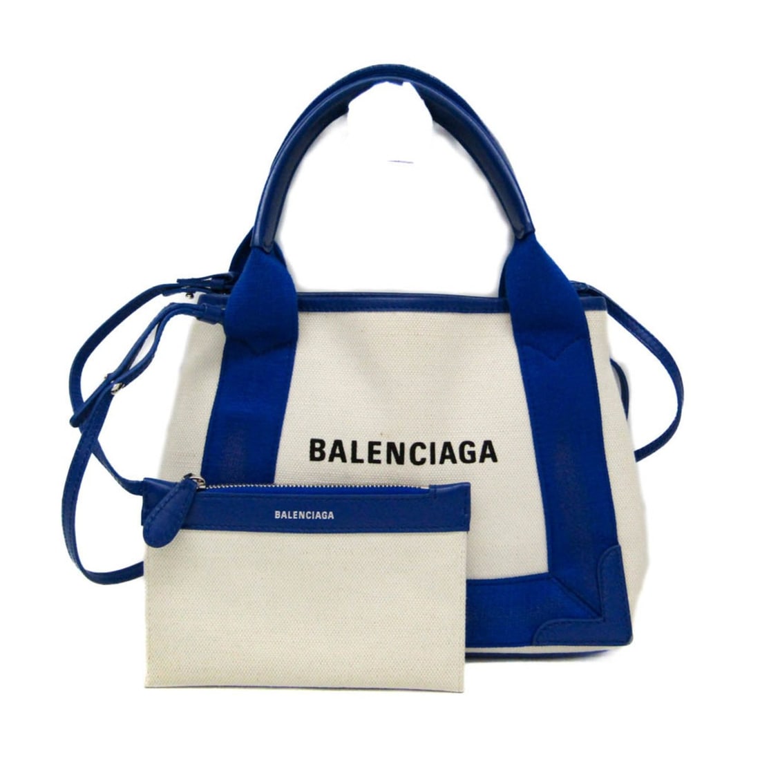 Balenciaga Navy Cabas XS 390346 Women's Canvas,Leather Handbag,Shoulder Bag Blue,Off-white: --- Catalog ---Category: SizeHandle Drop: 13.00cm / 5.12''Size (HxWxD): 18.5cm x 25cm x 7.5cm / 7.28'' x 9.84'' x 2.95''Strap Length: 108cm - 113cm / 42.51'' - 44.48''Handle Length: 38cm /