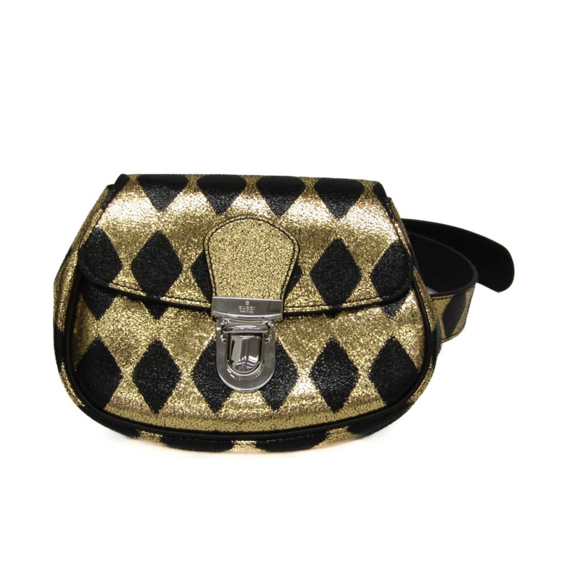 Gucci Children 605112 Girls,Boys Leather Fanny Pack Gold,Black: --- Catalog ---Category: SizeSize (HxWxD): 14cm x 18cm x 4cm / 5.51'' x 7.08'' x 1.57''Strap Length: 50cm - 58cm / 19.68'' - 22.83''Category: DesignType: Fanny packColor: Black, GoldGender: Girls,Boys