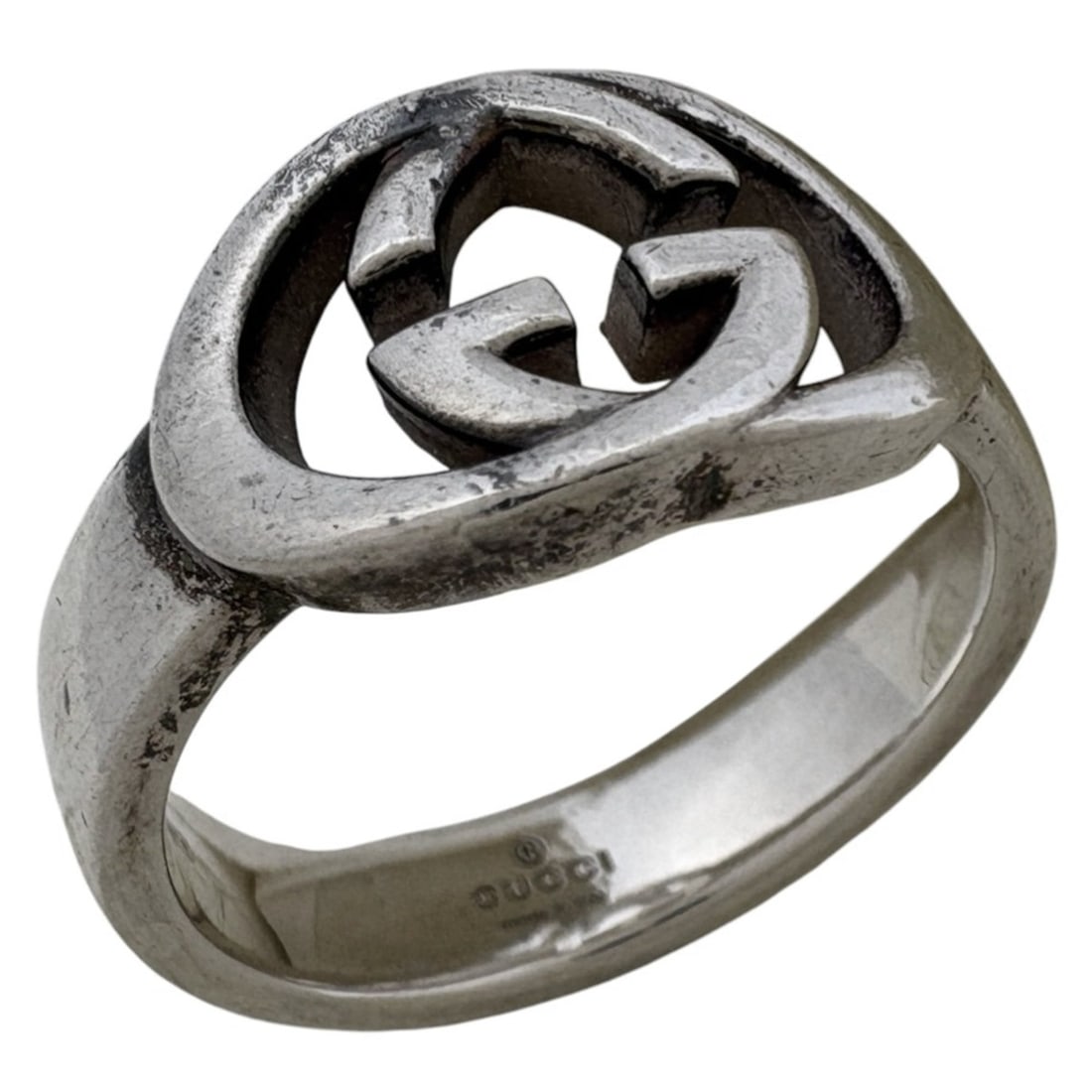 Gucci Interlocking G Ring, Sterling Silver 925, Women's Ring (1 of 14)