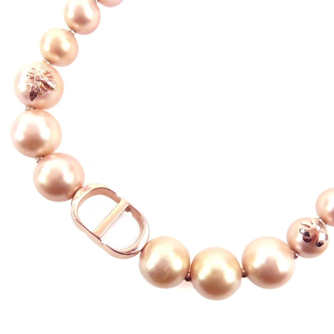 Christian Dior DIOR 30 MONTAIGNE CD Logo Faux Pearl Choker Necklace Pink (Comes with Box and Dust: --- Catalog ---Category: SizeNeck Circumference: 38 cm / 14.96''Category: DesignColor: PinkStone: Artificial pearlGender: WomenNecklace Type: ChokerCategory: GeneralBrand: Christian Dior--- Item List
