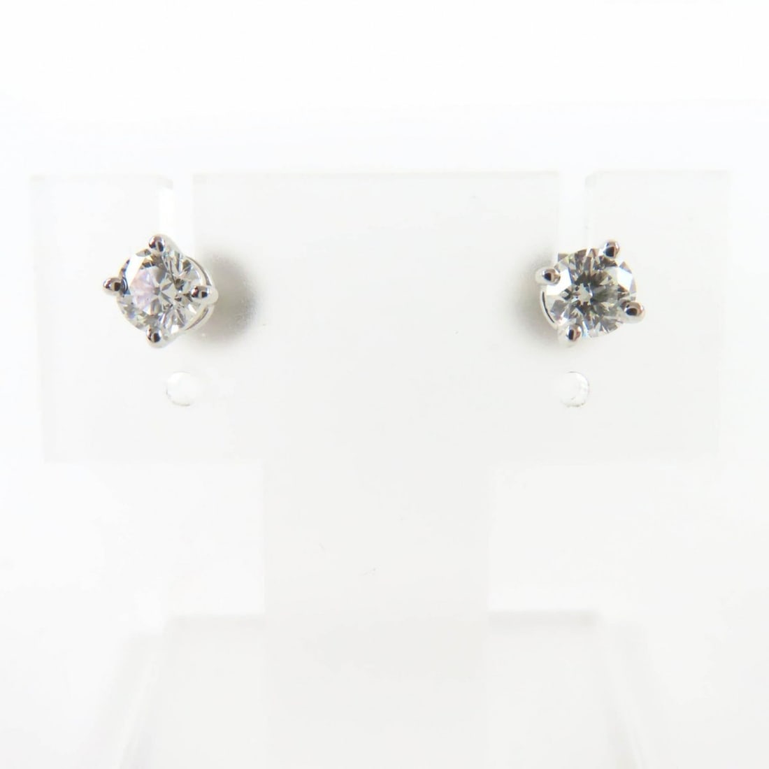 TIFFANY&Co. Tiffany Vintage 22183591 Stud Earrings, PT950, Diamonds (approx. 0.23ct x 2, total (1 of 10)