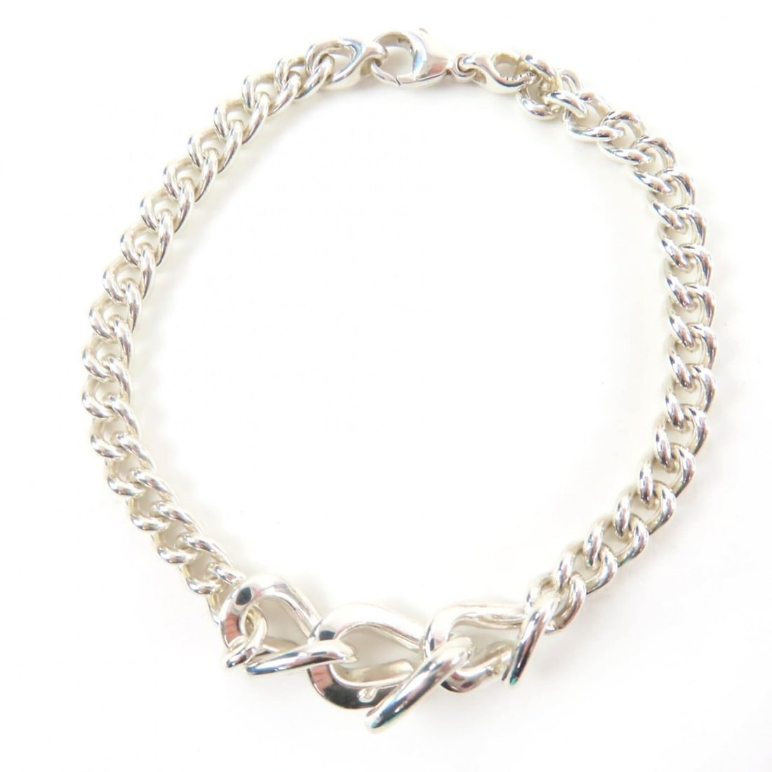 TIFFANY&Co. Tiffany Forge Link Bracelet AG925 Current Model Silver Size 19 Comes with Box and Dust: --- Catalog ---Category: SizeSize: 19Length: 18cm / 7.08''Weight: 15.6g / 0.55oz.Category: DesignType: Link braceletMetal: SilverGender: Men,WomenMetal Purity: Silver925Category: GeneralBrand: Tiffany