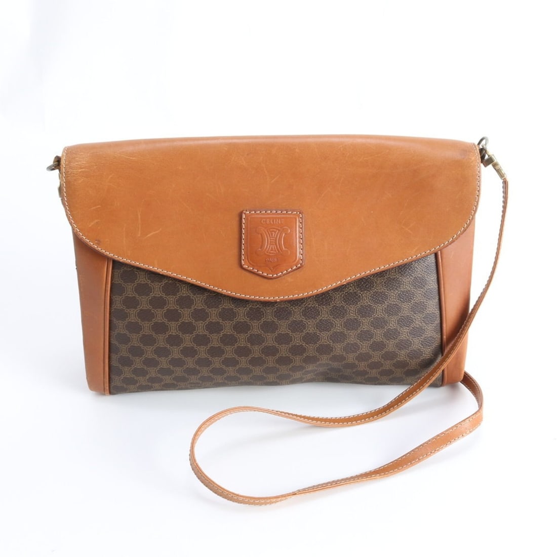 Celine Macadam Triomphe Leather Shoulder Bag, Crossbody Bag for Women (1 of 9)