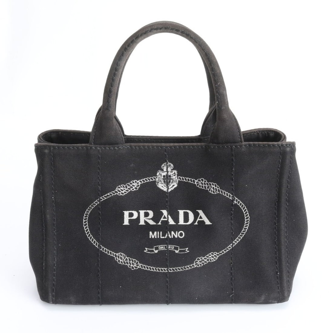 Prada Canapa Triangle Logo Handbag Tote Bag Black Women's: --- Catalog ---Category: SizeSize (HxWxD): 18cm x 28cm x 14cm / 7.08'' x 11.02'' x 5.51''Handle Length: 32cm / 12.59''Category: DesignType: Handbag, Tote bagColor: BlackGender: WomenCategory: GeneralL