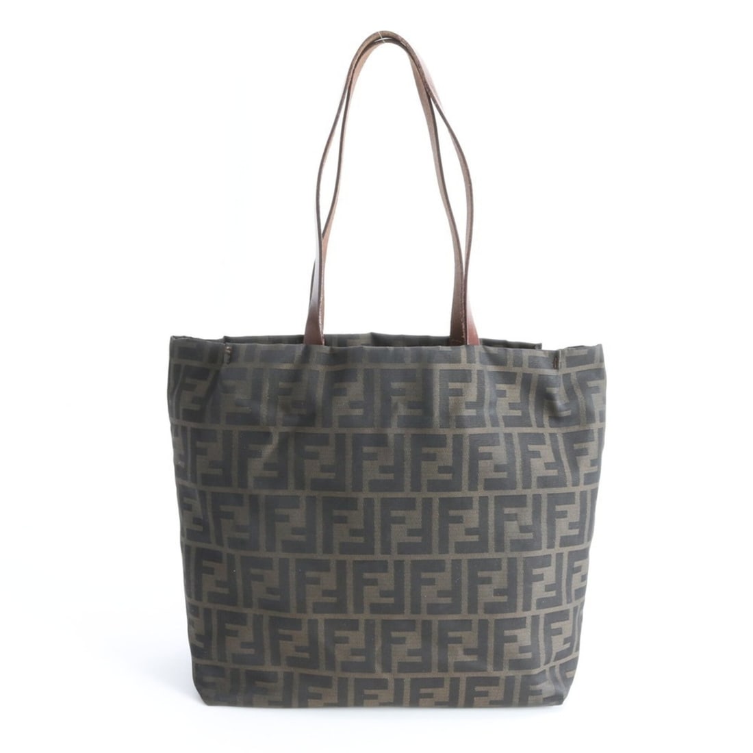 Fendi Zucca Leather Nylon Tote Bag Handbag Shoulder for Women (1 of 11)