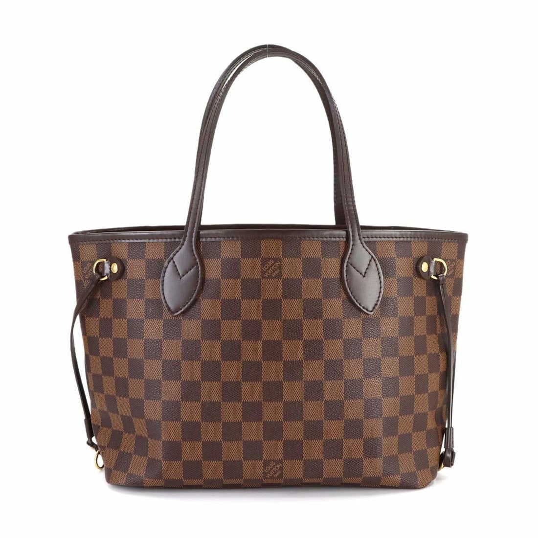Louis Vuitton Damier Neverfull PM Tote Handbag, Ebene, N51109 Brown (1 of 12)