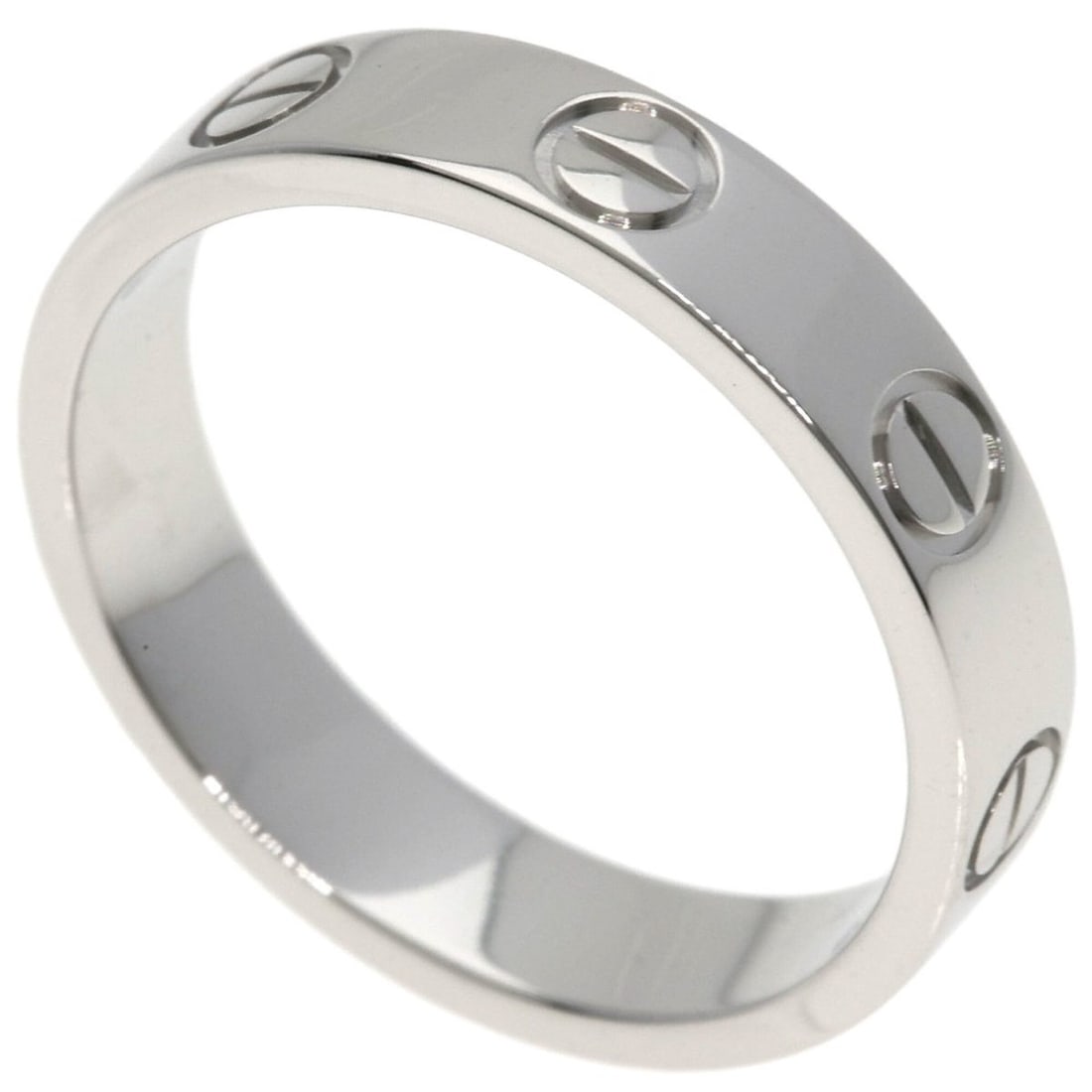 Cartier Mini Love Ring #48, Platinum PT950, Women's Ring, CARTIER: --- Catalog ---Category: SizeJP Size: 8US Size: 4.5Category: DesignType: Band ringGender: WomenMaterial: Platinum, Platinum 950Category: GeneralBrand: Cartier--- Item List ---Section: ConditionRanking