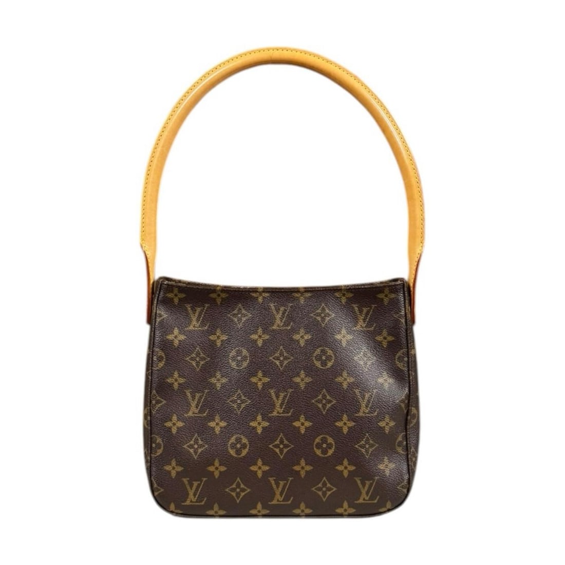 Louis Vuitton Looping MM Monogram Shoulder Bag, Handbag, Canvas, M51146, Brown, Women's, LOUIS (1 of 14)