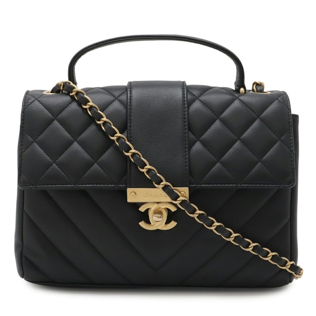 CHANEL Matelassé V-stitch Handbag Chain Shoulder Bag Leather Black AS0804: --- Catalog ---Category: SizeWeight: 700g / 1.54lb.Size (HxWxD): 19cm x 25cm x 8.5cm / 7.48'' x 9.84'' x 3.34''Strap Length: 119cm / 46.85''Category: DesignType: Handbag, Shoulder bagColor: BlackGende