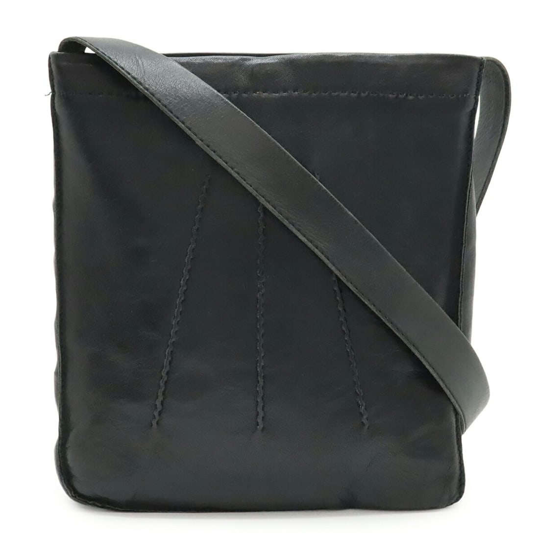 HERMES Toudou Shoulder Bag Pochette Leather Black: --- Catalog ---Category: SizeWeight: 120g / 4.23oz.Size (HxWxD): 22cm x 19cm x 2cm / 8.66'' x 7.48'' x 0.78''Strap Length: 121cm / 47.63''Category: DesignType: Pochette, Shoulder bagColor: BlackGender