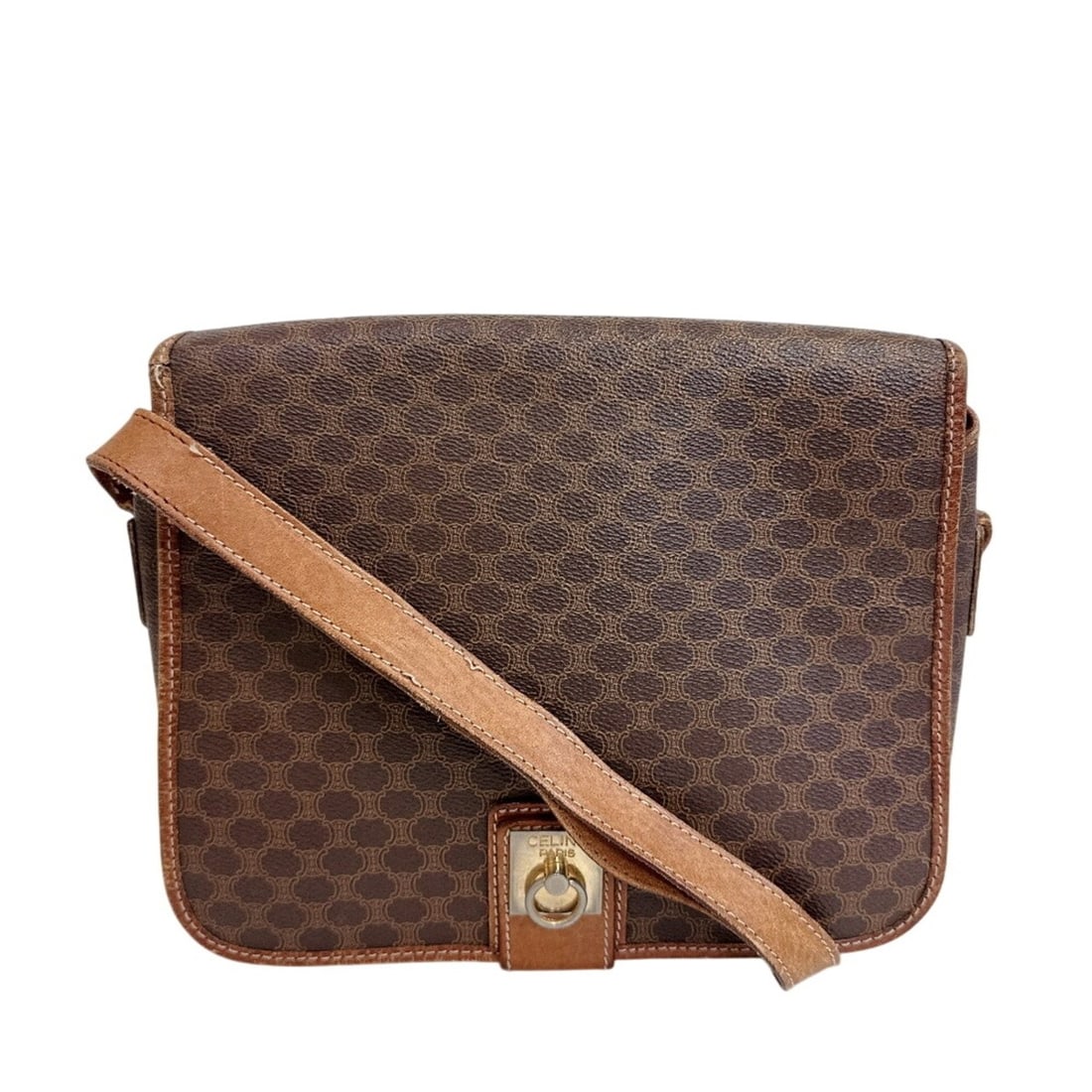 CELINE Macadam Shoulder Bag, Brown: --- Catalog ---Category: SizeSize (HxWxD): 20cm x 28cm / 7.87'' x 11.02''Category: DesignType: Shoulder bagColor: BrownGender: WomenMaterial: Leather Category: GeneralLine: MacadamBrand: Celine--- Ite