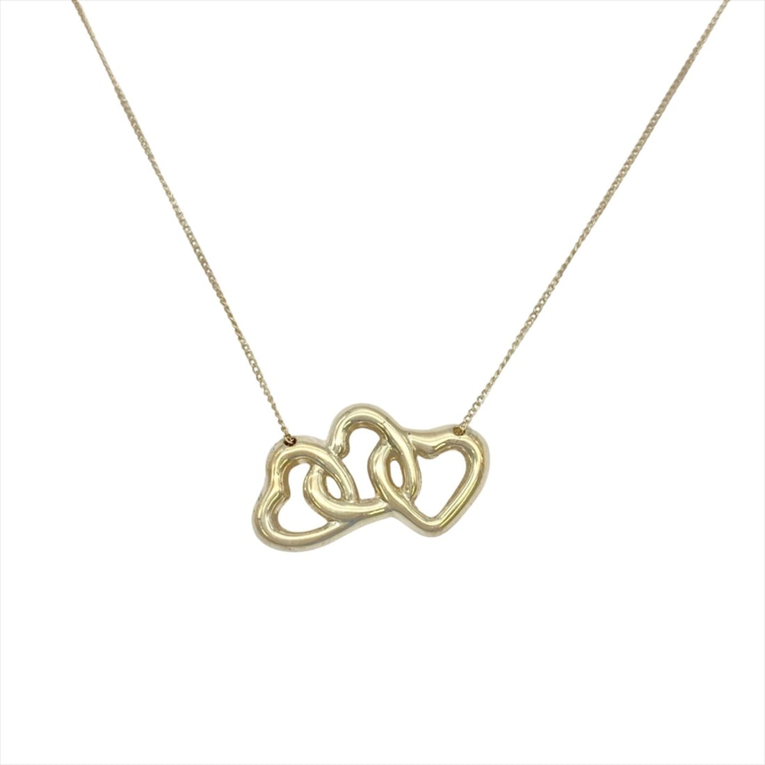 Tiffany & Co. Triple Heart Necklace, SV925, 4.2g, Silver: --- Catalog ---Category: SizePendant Size: 14mm x 24mm / 0.55'' x 0.94''Neck Circumference: 45 cm / 17.71''Category: DesignColor: SilverGender: WomenMaterial: Silver 925Necklace Type: