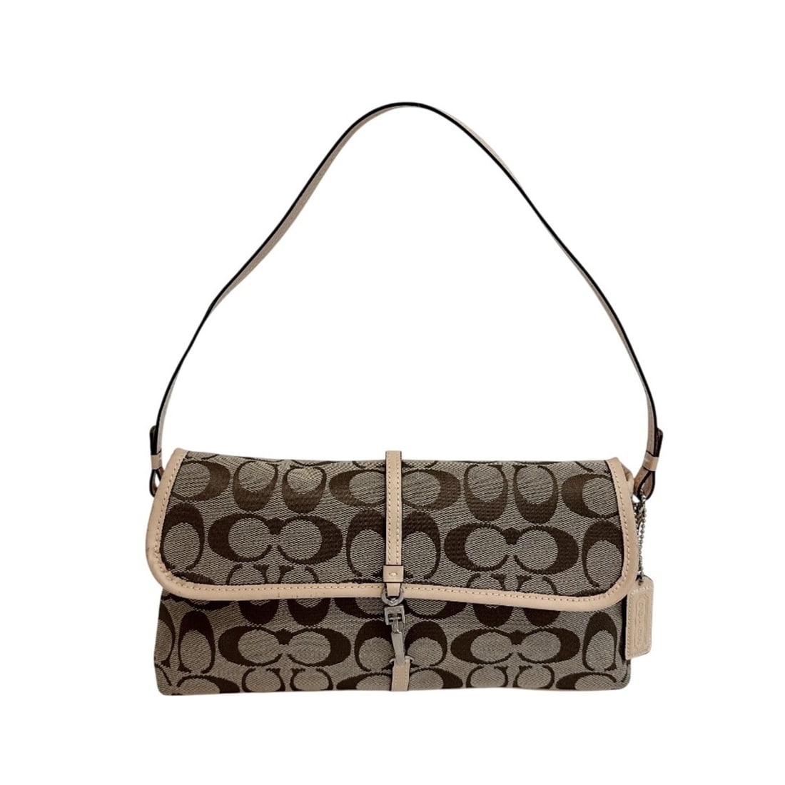 COACH 6348 Accessory Pouch One-Shoulder Bag Signature Handbag Brown (1 of 12)