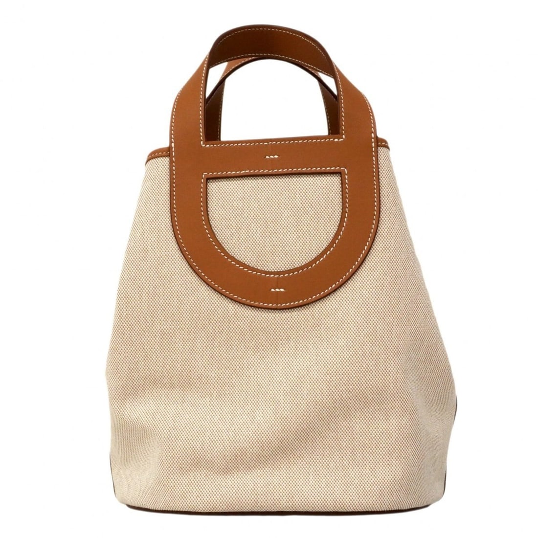 Hermes In the Loop 22 Handbag, Toile Officier Swift Leather, Gold, W Stamp (1 of 15)