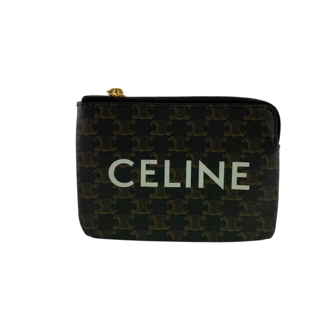 CELINE Triomphe Coin Case Wallet Brown (1 of 13)