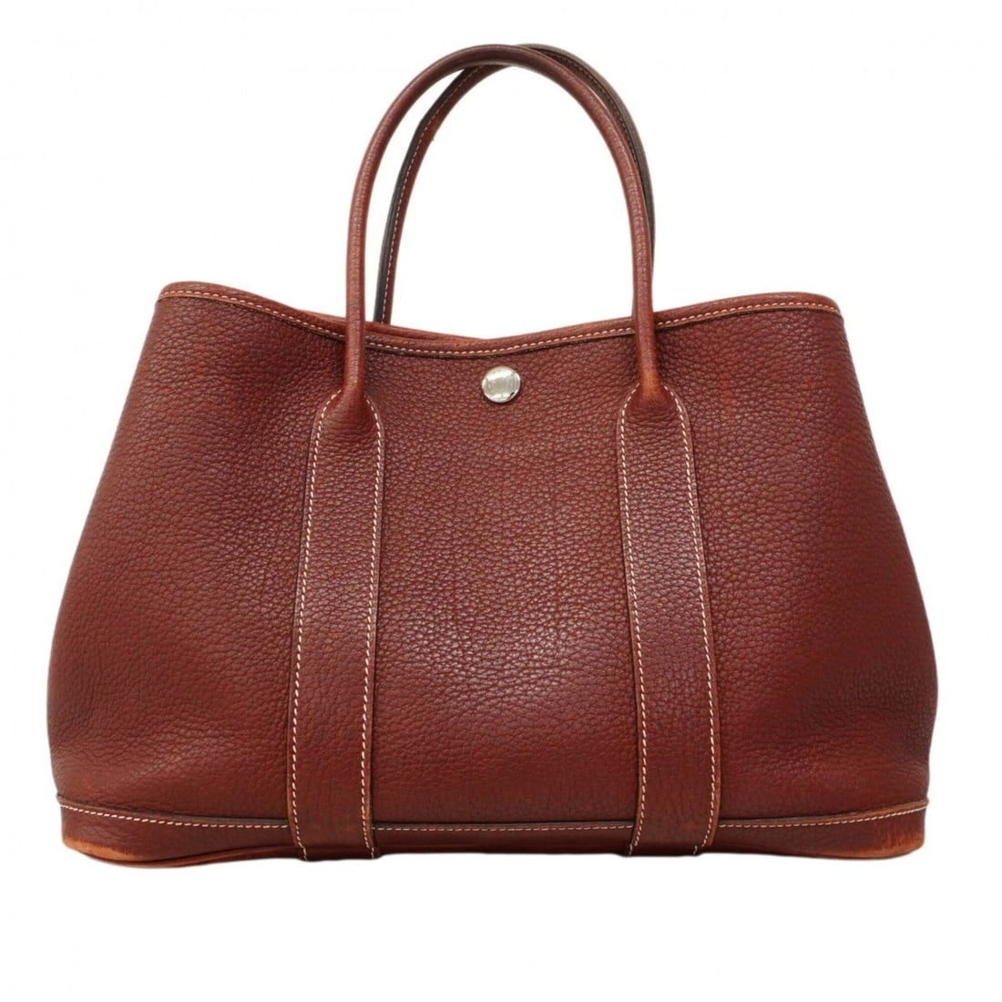 Hermes Garden TPM Tote Bag, Negonda Leather, Rouge H, ?L stamp, Women's, P2627623: --- Catalog ---Category: SizeSize (HxWxD): 21cm x 30cm x 14cm / 8.26'' x 11.81'' x 5.51''Category: DesignType: Tote bagColor: Rouge HGender: WomenMaterial: Negonda leather Hardware Color: SilverCatego