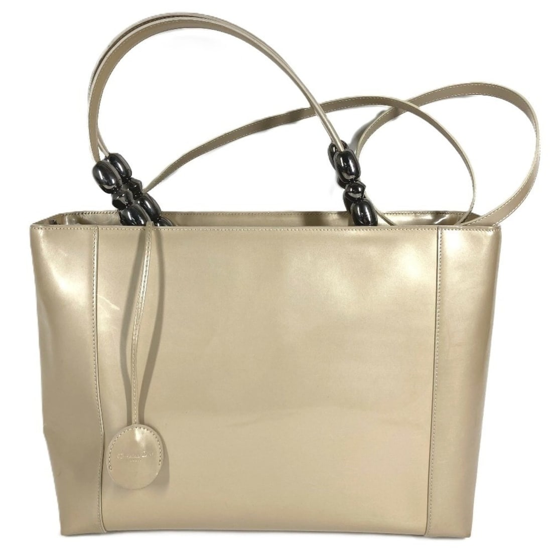 Christian Dior Dior Maris Pearl Logo Bag, 2-Way Tote Shoulder Handbag, Leather, Women's, Beige: --- Catalog ---Category: SizeSize (HxWxD): 25.5cm x 34.5cm x 12cm / 10.03'' x 13.58'' x 4.72''Category: DesignType: Handbag, Shoulder bag, Tote bagColor: BeigeGender: WomenMaterial: Leather Category: