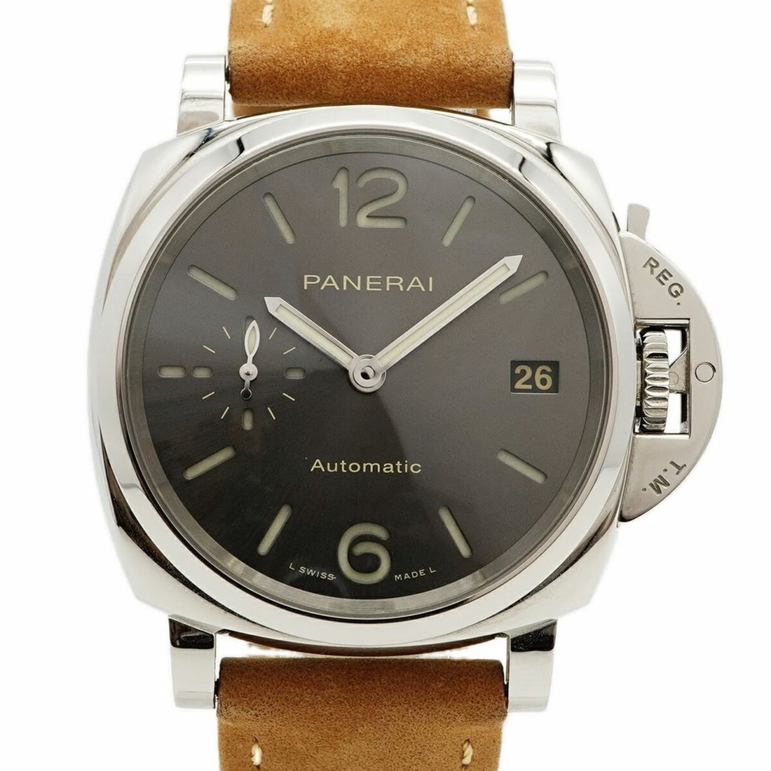 Officine Panerai Luminor Due PAM00755 Gray Dial Watch (Boys' Size) (1 of 9)