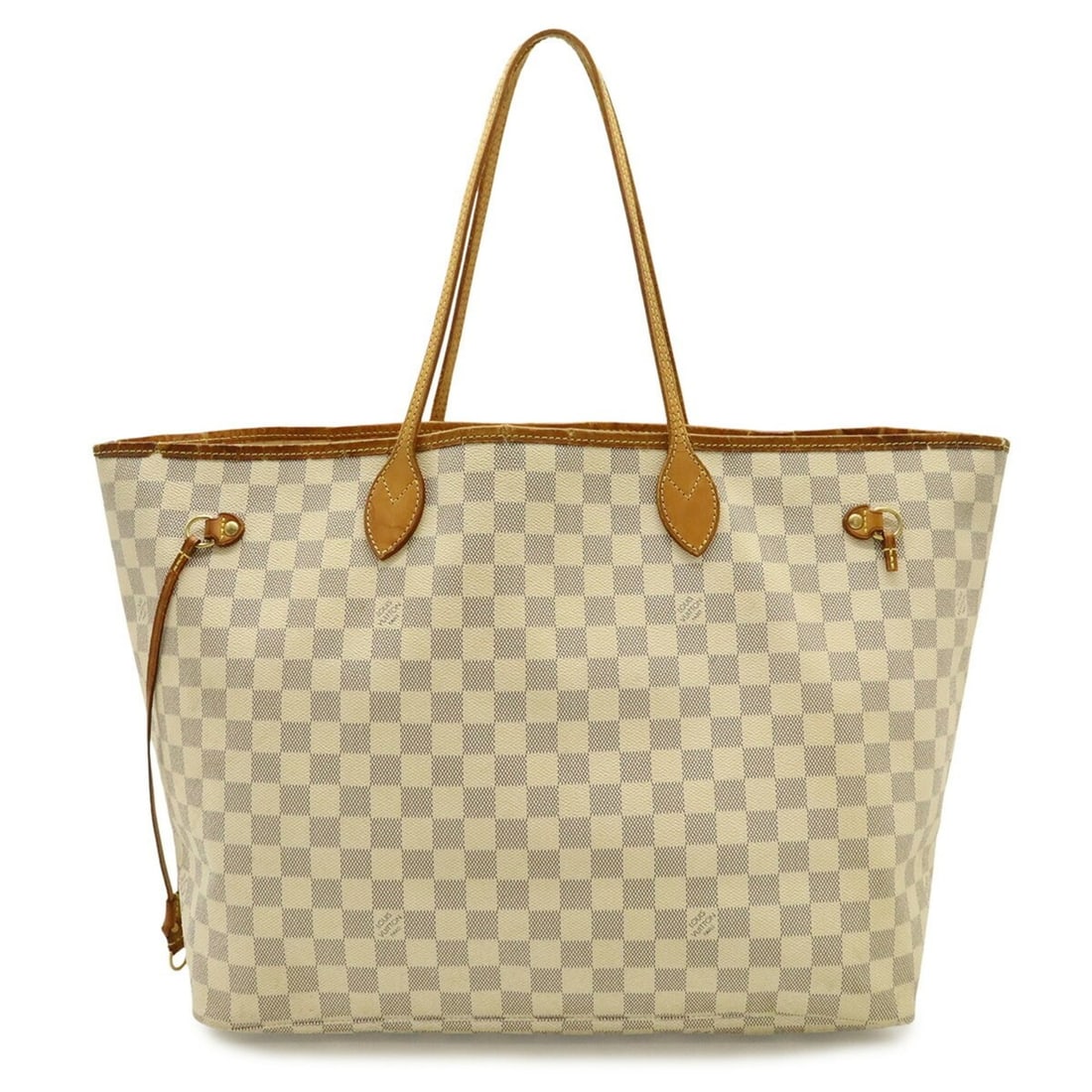LOUIS VUITTON Damier Azur Neverfull GM Tote Bag Shoulder N51108: --- Catalog ---Category: SizeWeight: 650g / 1.43lb.Size (HxWxD): 33cm x 55cm x 19.5cm / 12.99'' x 21.65'' x 7.67''Category: DesignType: Shoulder bag, Tote bagColor: IvoryGender: WomenMaterial: Damier