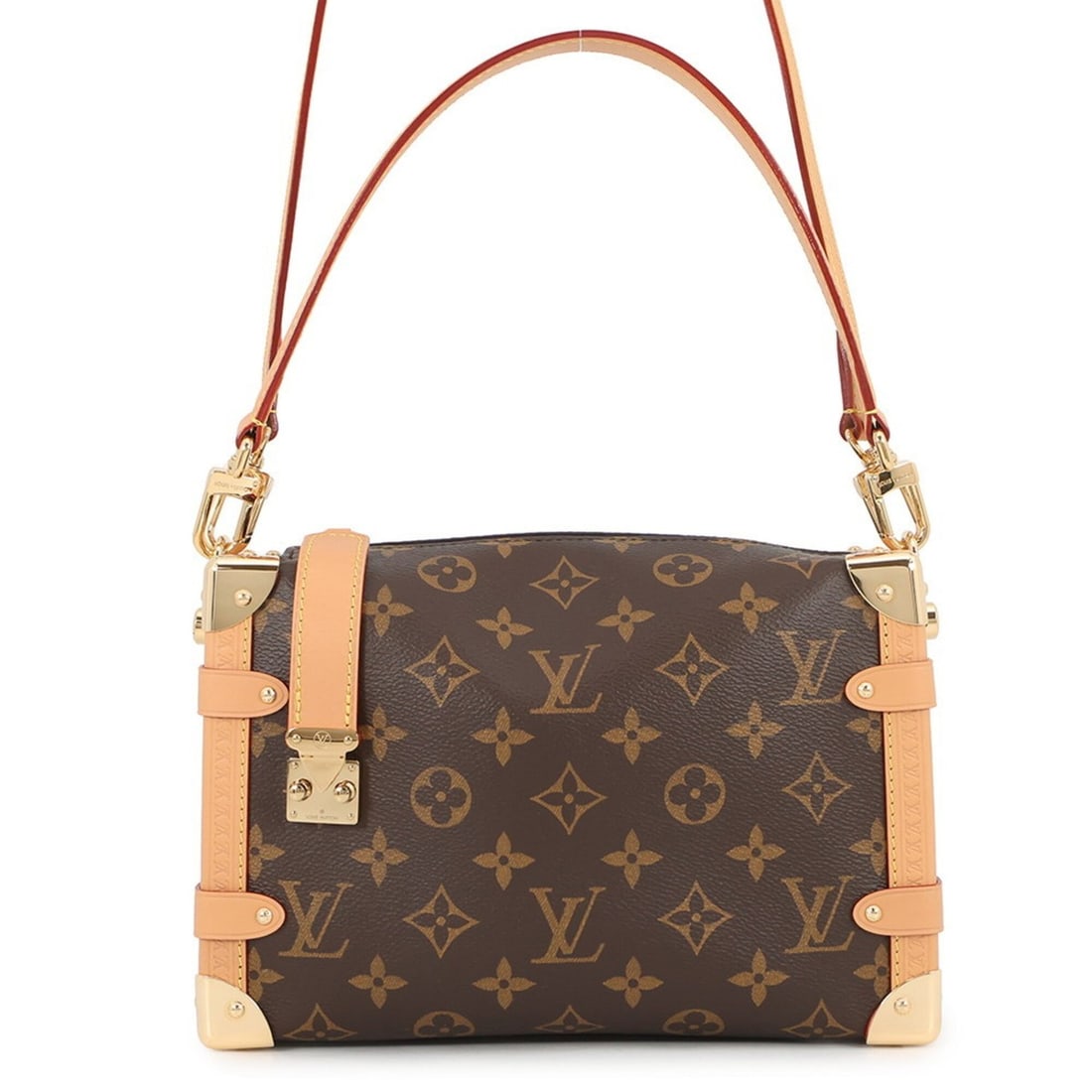 Louis Vuitton Monogram Side Trunk MM Handbag M46358 LOUIS VUITTON 2-way Shoulder Bag for Women: --- Catalog ---Category: SizeWeight: 670g / 1.47lb.Size (HxWxD): 16cm x 24cm x 8cm / 6.29'' x 9.44'' x 3.14''Strap Length: 110cm - 130cm / 43.3'' - 51.18''Category: DesignType: Handbag, Shoulder bagCo