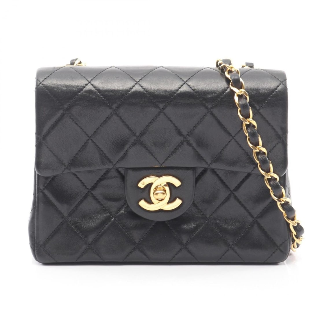 Chanel Mini Matelassé Shoulder Bag/Handbag, Lambskin Leather, Women's, Black (1 of 20)