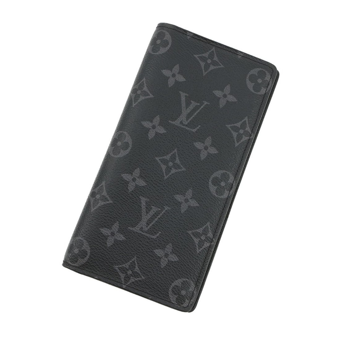 Louis Vuitton Monogram Eclipse Portefeuille Brazza Long Wallet M61697 LOUIS VUITTON Men's Black (1 of 16)
