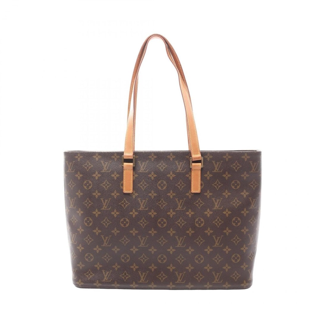 Louis Vuitton Luco Tote Bag Handbag, Coated Canvas and Leather, Monogram Pattern, Women's, Brown, (1 of 15)